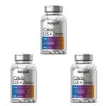 Kit 3X C�lcio, D3 + Zinco - 60 C�psulas - Katigu�