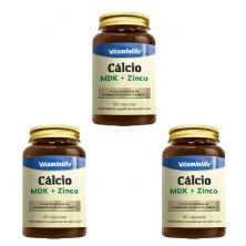Kit 3X C�lcio MDK + Zinco - 60 C�psulas - VitaminLife