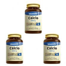 Kit 3X C�lcio + Vitamina D3 - 60 C�psulas - VitaminLife