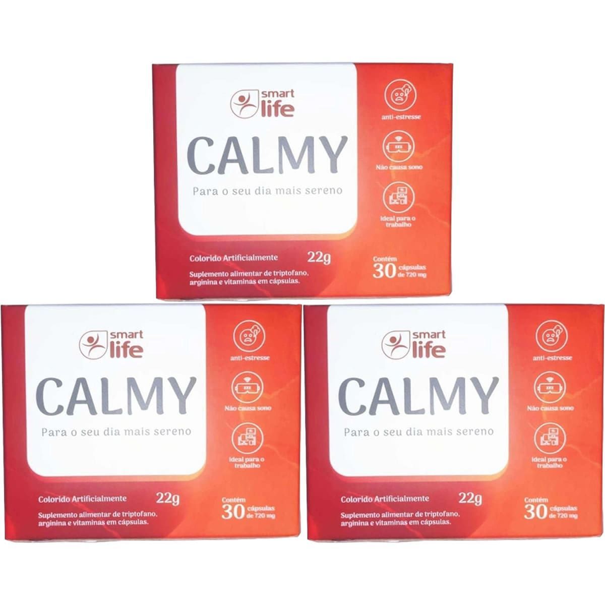 Kit 3X Calmy - 30 C�psulas - Smart Life