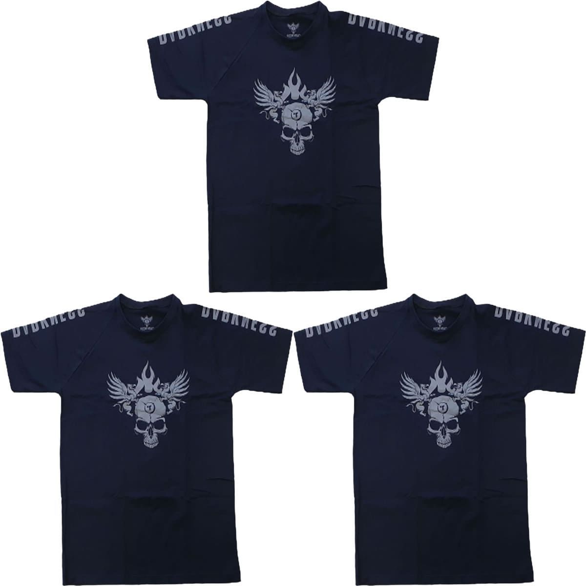 Kit 3X Camiseta 100% Algod�o Darkness - Tamanho GG Preta - IntegralM�dica