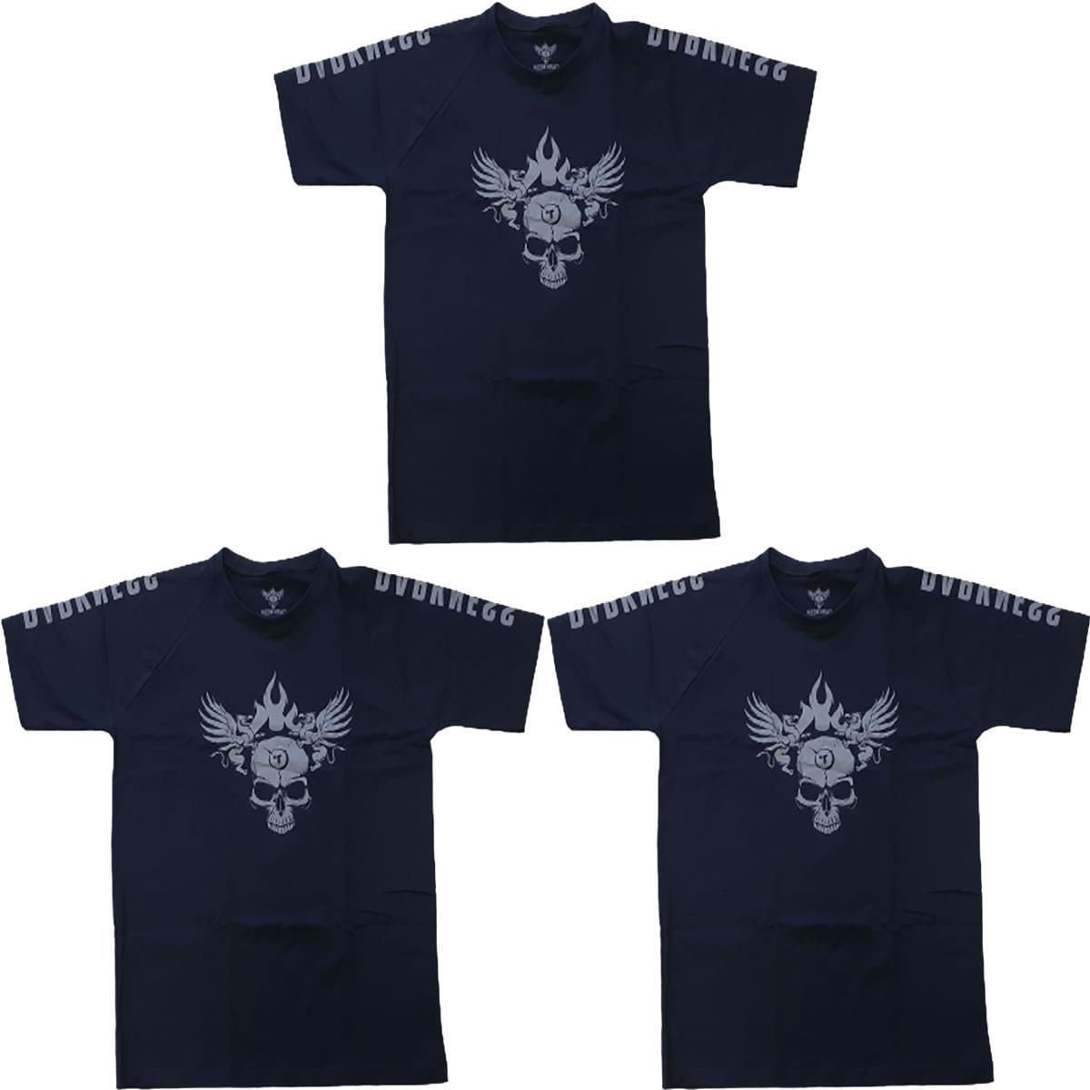 Kit 3X Camiseta 100% Algod�o Darkness - Tamanho M Preta - IntegralM�dica