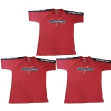 Kit 3X Camiseta Algod�o Integral Team - Tamanho GG Vermelha/Preta - IntegralM�dica