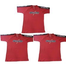 Kit 3X Camiseta Algod�o Integral Team - Tamanho M Vermelha/Preta - IntegralM�dica