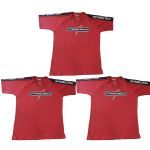 Kit 3X Camiseta Algod�o Integral Team - Tamanho P Vermelha/Preta - IntegralM�dica