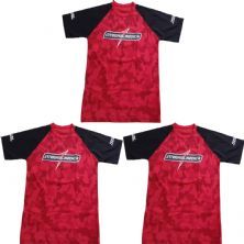 Kit 3X Camiseta Algod�o - Tamanho G Vermelha/Preta - IntegralM�dica
