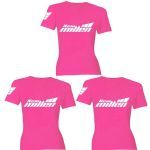 Kit 3X Camiseta Baby Look Feminina - Tamanho G Rosa - New Millen