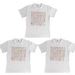 Kit 3X Camiseta de  Algod�o Feminina - Tamanho G Branca - Nutrify