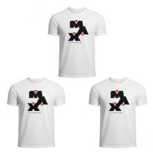 Kit 3X Camiseta Dry-Fit Max - Tamanho P Branca - Max Titanium