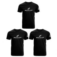 Kit 3X Camiseta Dry Fit - Tamanho M Preta - Bodyaction