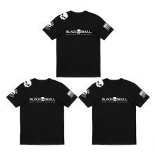 Kit 3X Camiseta Dry Fit - Tamanho M Preto - Black Skull