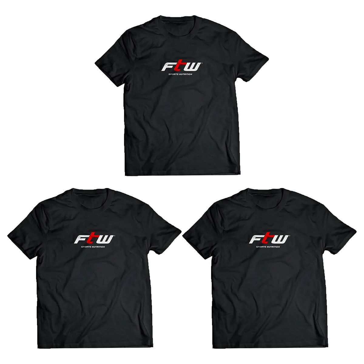 Kit 3X Camiseta For The Win - Tamanho M Preto - FTW