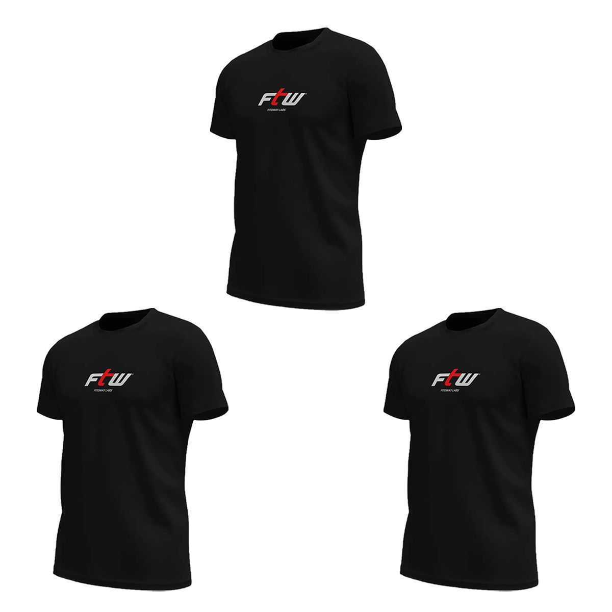 Kit 3X Camiseta Ftw Poliester - Preta Tamanho G - FTW