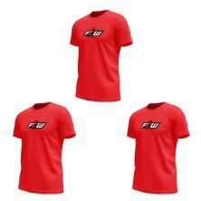 Kit 3X Camiseta Ftw Poliester - Vermelha Tamanho G - FTW