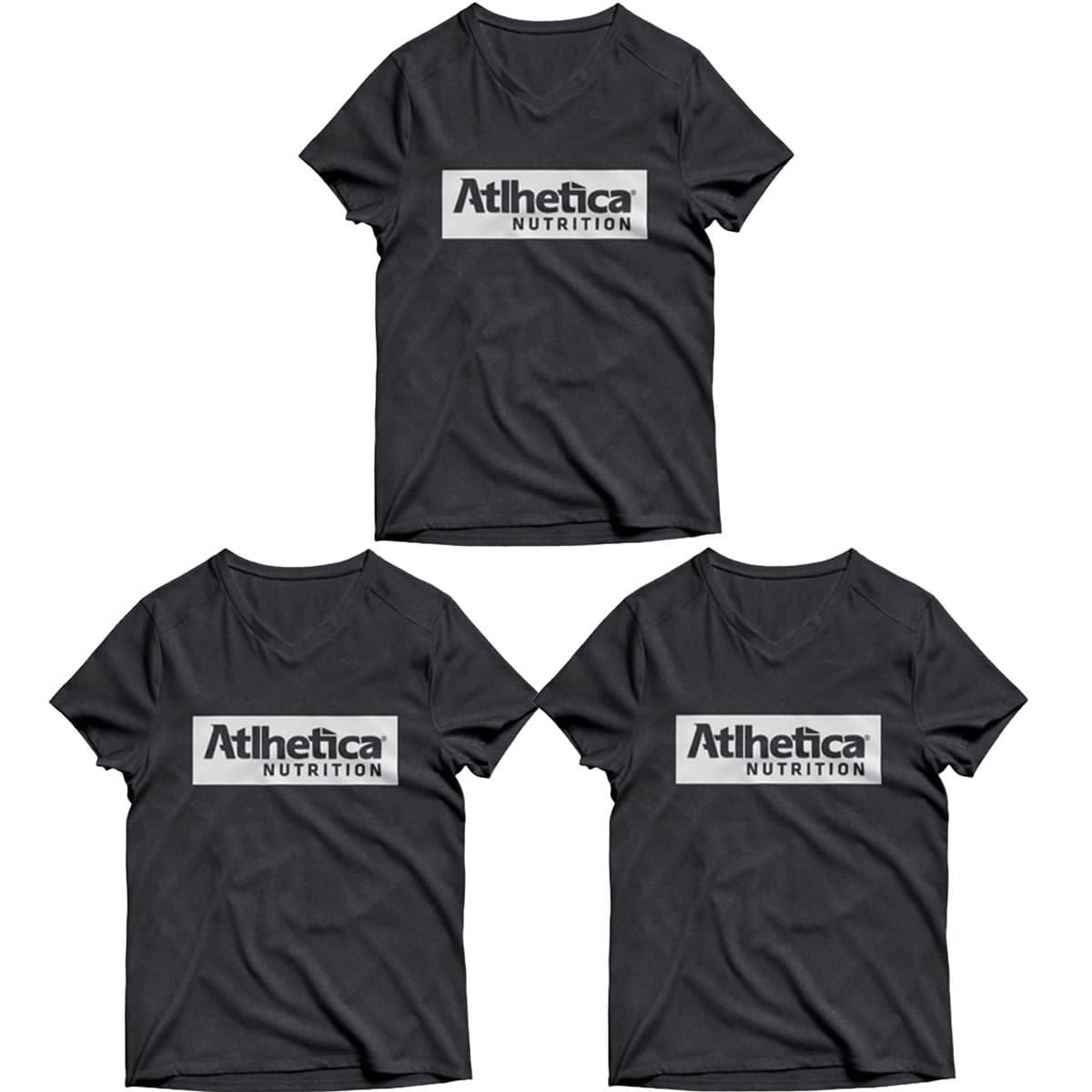 Kit 3X Camiseta Masculina - Atlhetica Nutrition Cinza G -  Atlhetica Nutrition