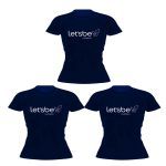 Kit 3X Camiseta Raglan Super Dry 100% Poliester - Baby Look Azul Tam. G - Lets Be Nutrition