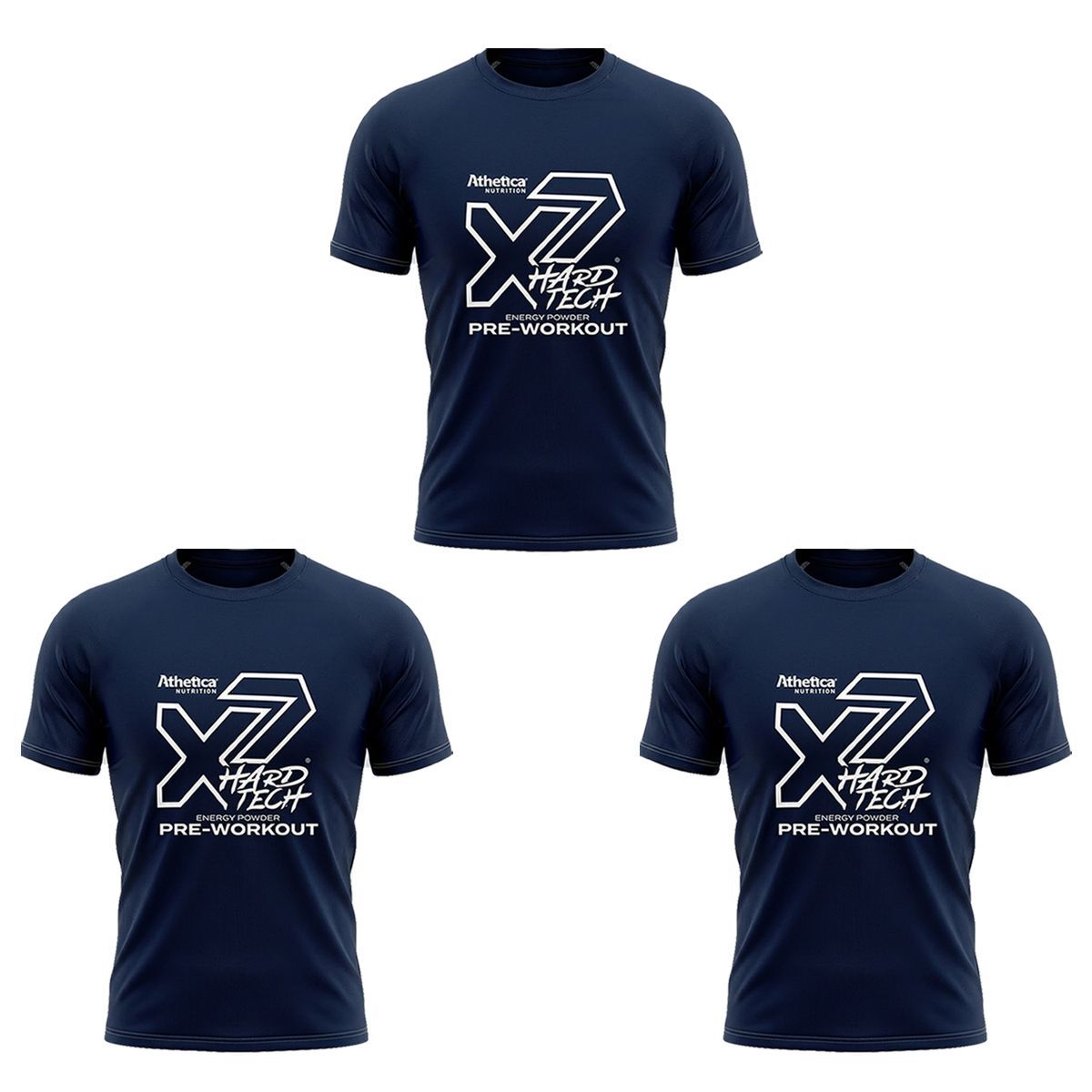 Kit 3X Camiseta x7 - Masculina G - Atlhetica Nutrition
