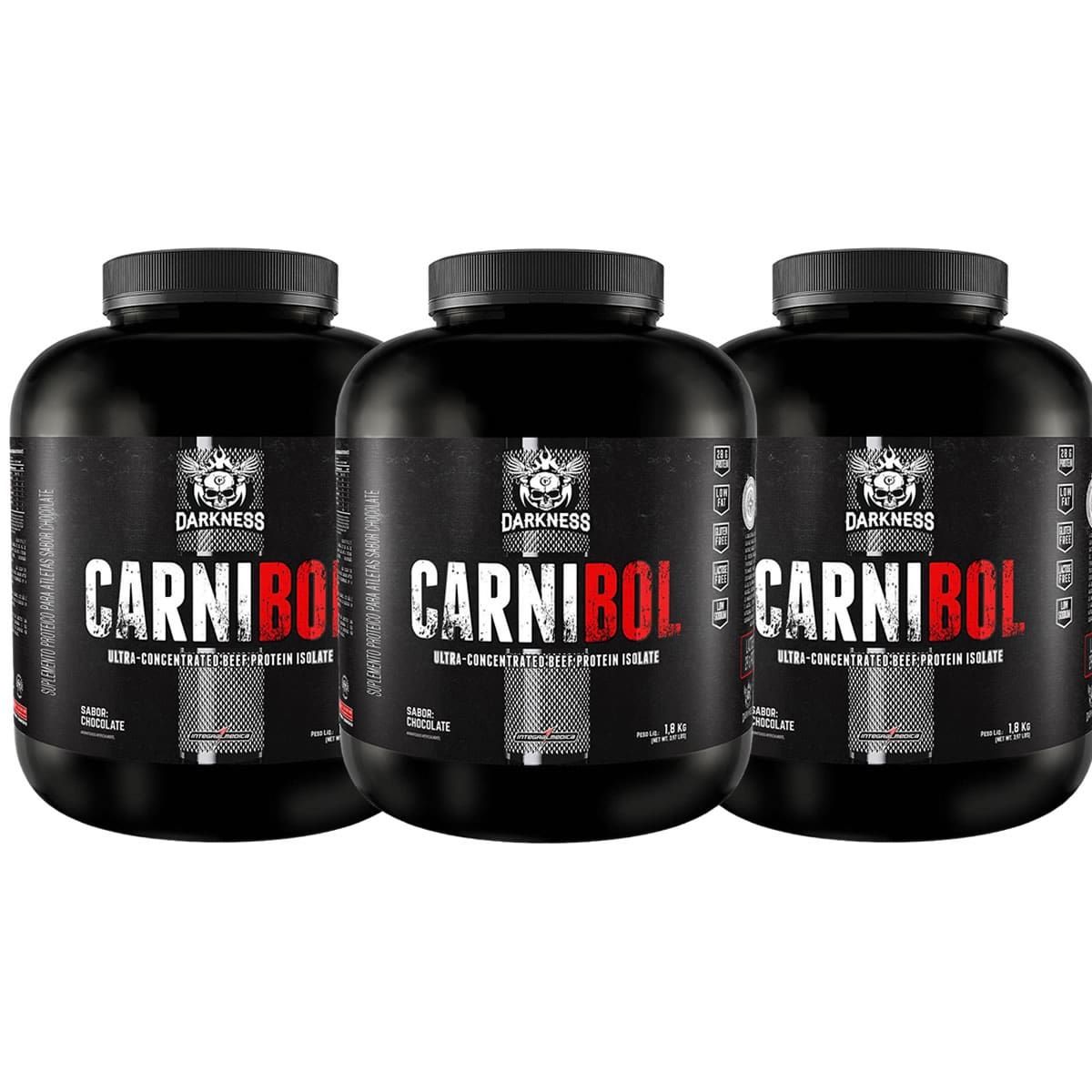 Kit 3X Carnibol - 1800g Chocolate - IntegralM�dica
