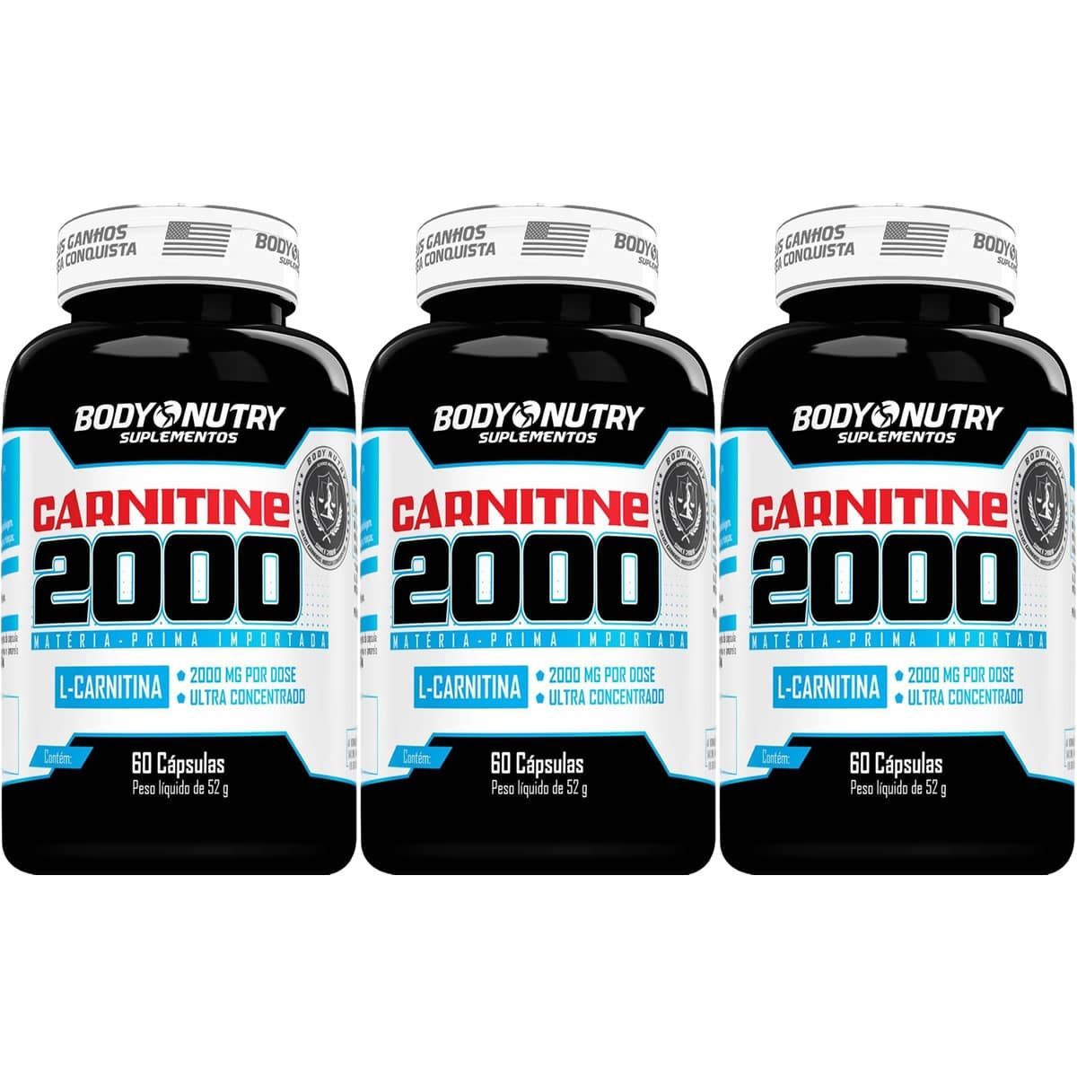 Kit 3X Carnitine 2000 - 60 C�psulas - Body Nutry