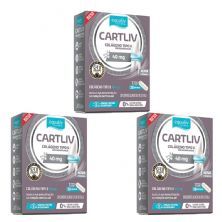 Kit 3X Cartliv Col�geno Tipo II - 30 C�psulas - Equaliv