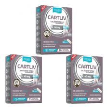 Kit 3X Cartliv Col�geno Tipo II - 60 C�psulas - Equaliv