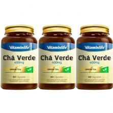 Kit 3X Ch� Verde - 60 C�psulas - VitaminLife