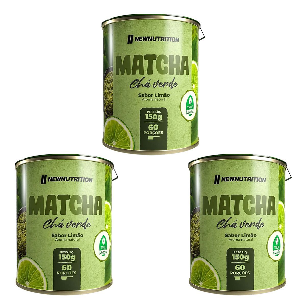 Kit 3X Cha Verde Matcha - 150g Lim�o - NewNutrition