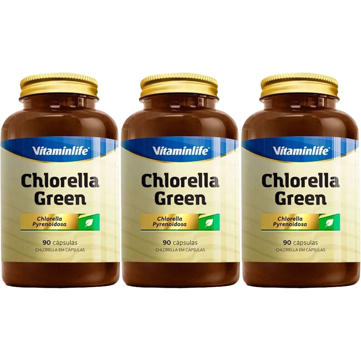Kit 3X Chlorella Green - 90 C�psulas - Vitaminlife
