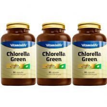 Kit 3X Chlorella Green - 90 C�psulas - Vitaminlife