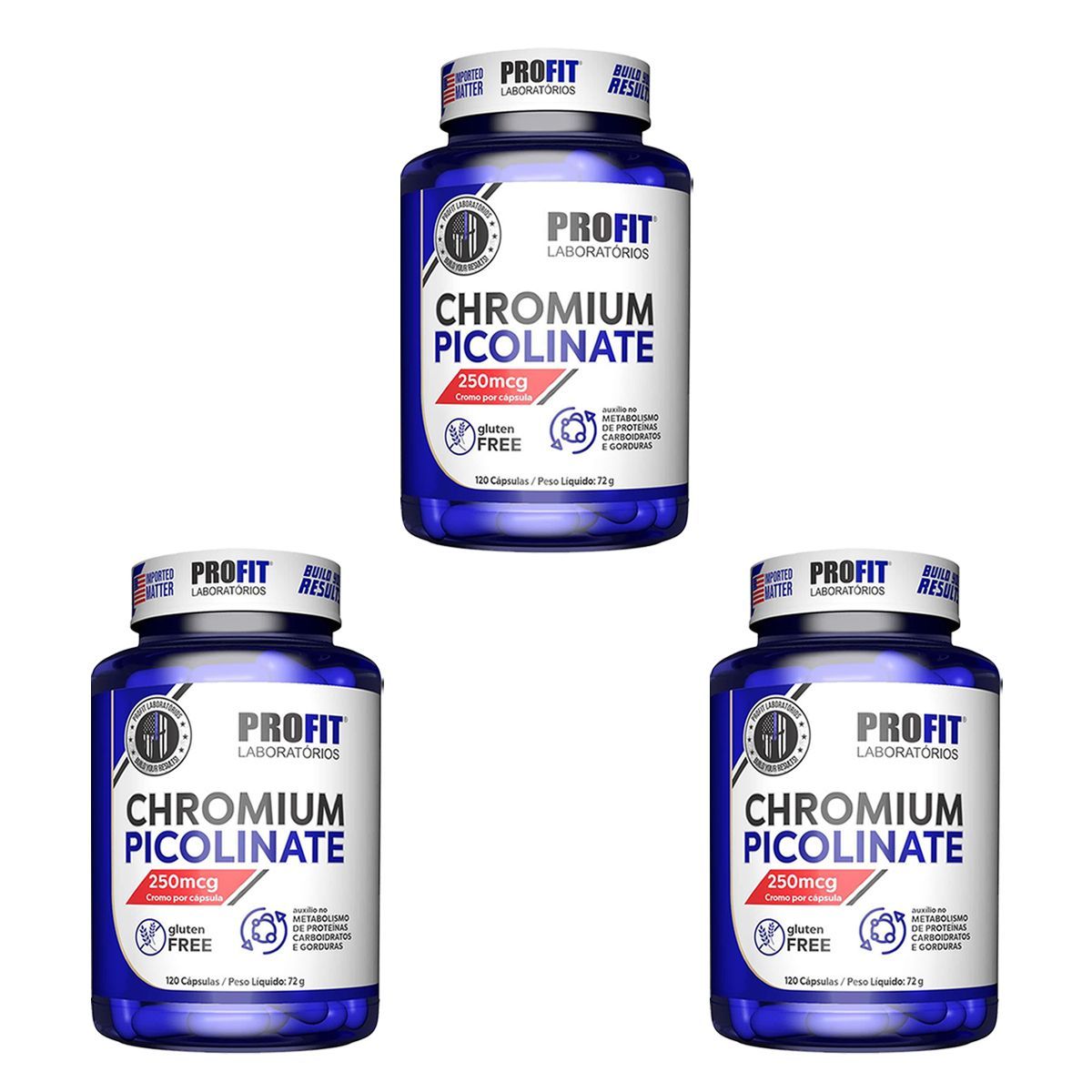 Kit 3X Chromium Picolinate - 120 C�psulas - ProFit