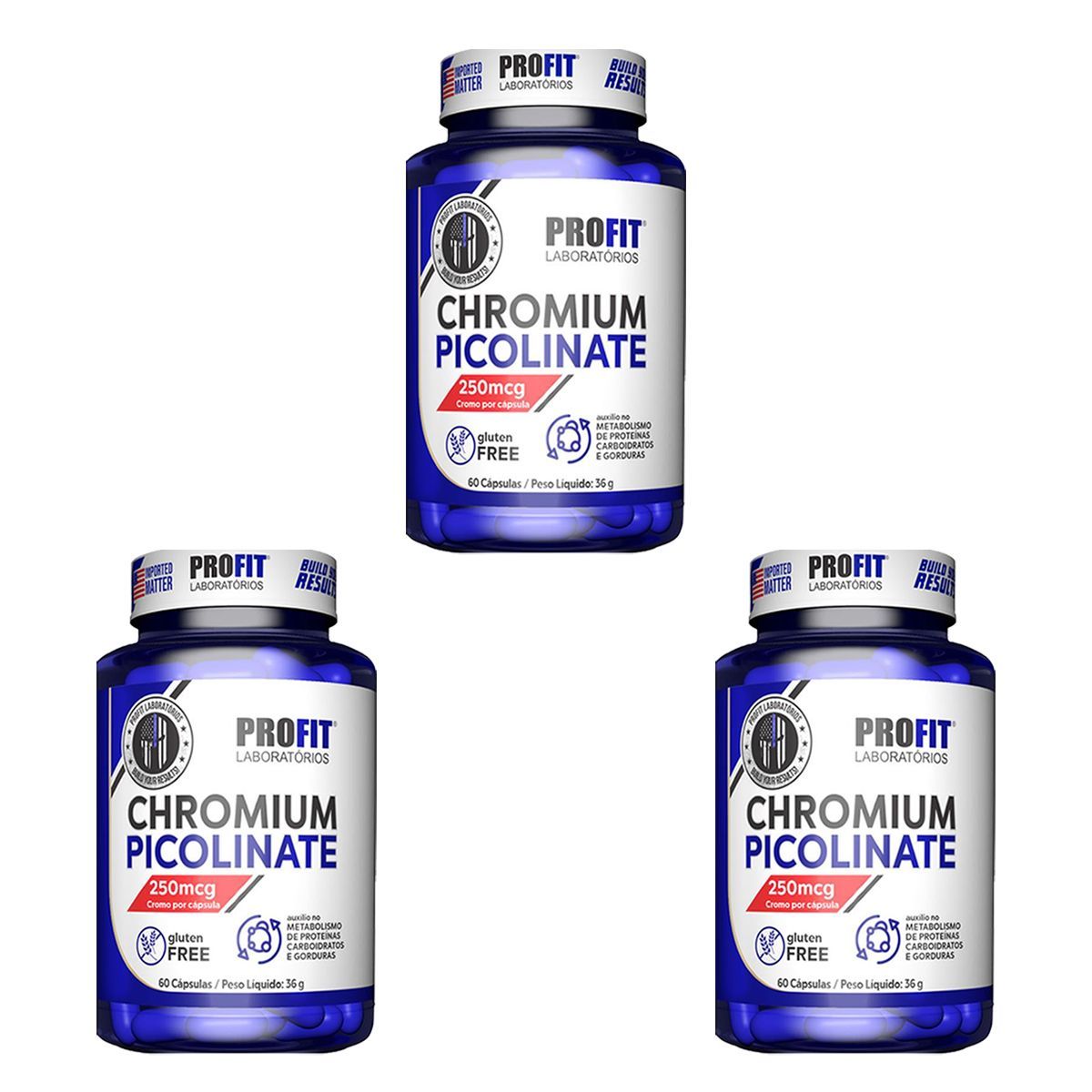 Kit 3X Chromium Picolinate - 60 C�psulas - ProFit