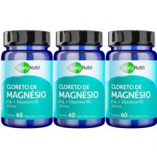 Kit 3X Cloreto de Magn�sio P.A. + Viatmina B6 - 60 C�psulas - QualyNutri
