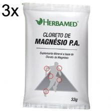 Kit 3X Cloreto de Magnesio PA - 1 Sach� 33g - Herbamed