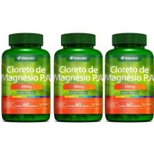 Kit 3X Cloreto de Magnesio PA 500mg 60 C�psulas - Herbamed