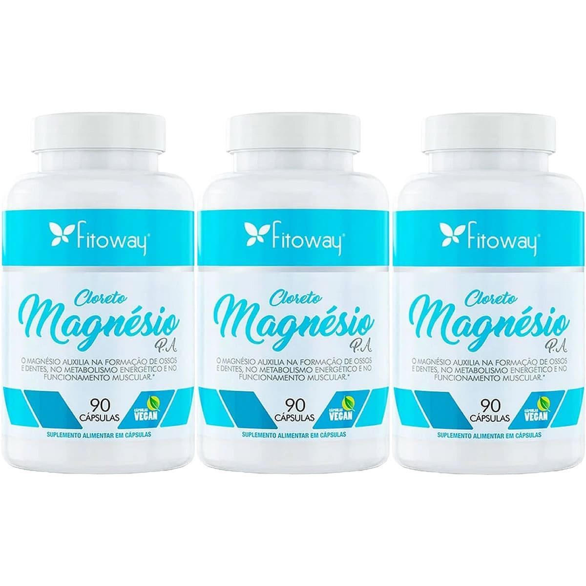 Kit 3X Cloreto de Magn�sio PA - 90 C�psulas - Fitoway