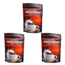 Kit 3X Coco Cream Leite de Coco em P� - 250g Cappuccino - Puravida