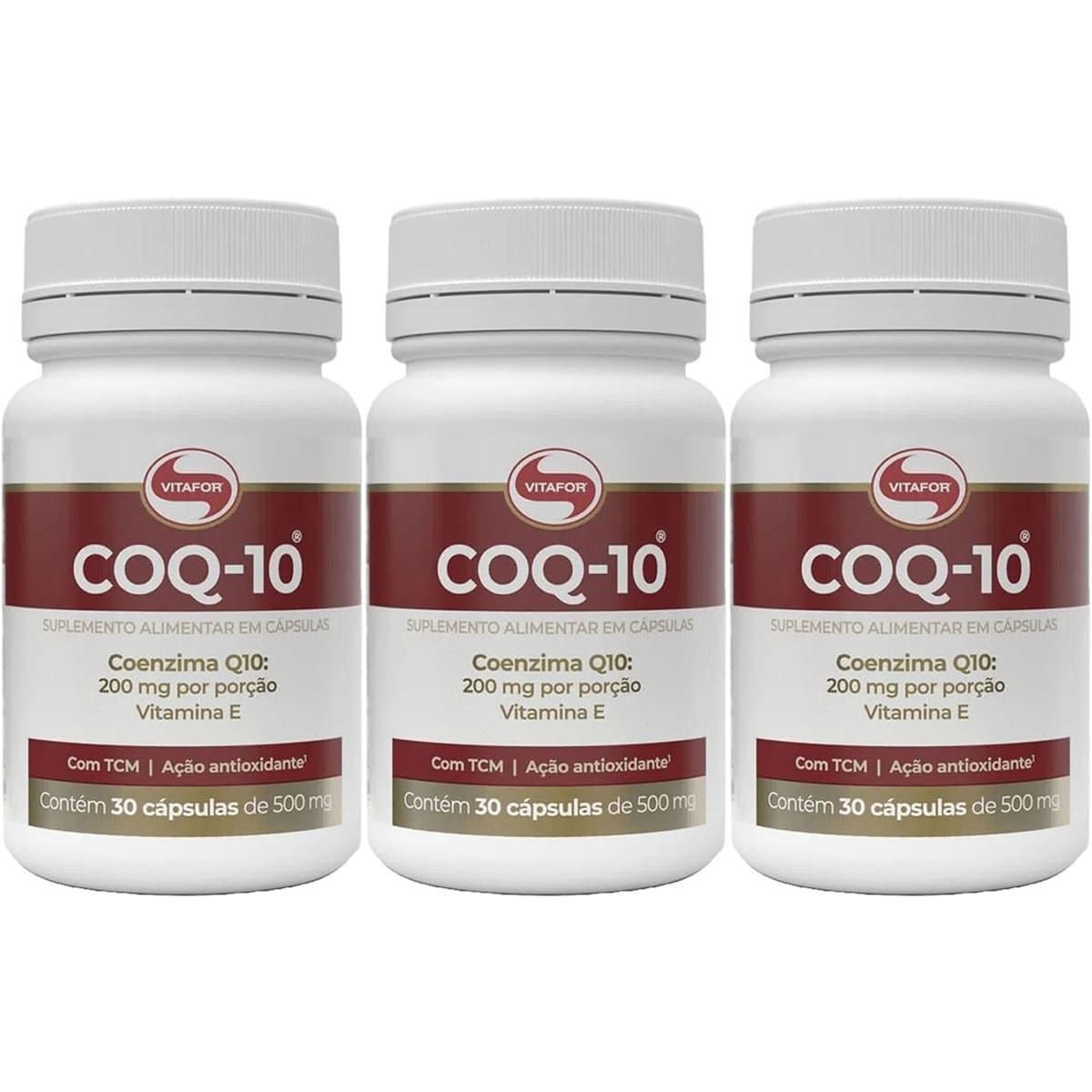 Kit 3X Coenzima COQ-10 - 30 C�psulas - Vitafor