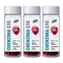 Kit 3X Coenzima Q10 100mg - 30 C�psulas - Shark Pro