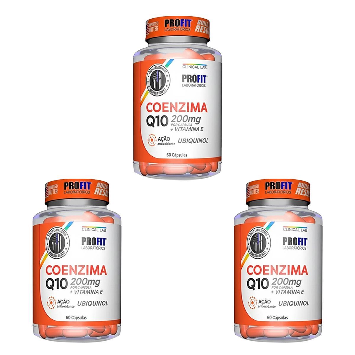 Kit 3X Coenzima Q10 200mg - 60 C�psulas - ProFit