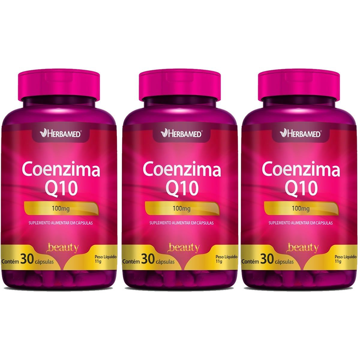 Kit 3X Coenzima Q10 - 30 C�psulas - Herbamed