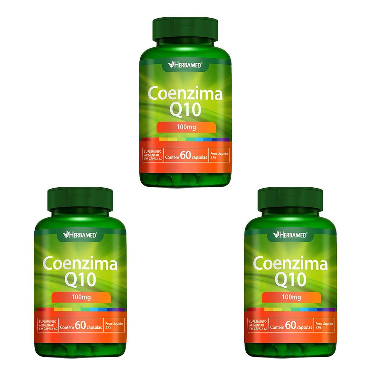 Kit 3X Coenzima Q10 - 60 C�psulas - Herbamed