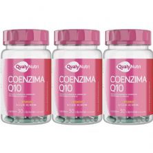 Kit 3X Coenzima Q10 Com Vitaminas - 30 C�psulas - QualyNutri