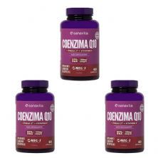 Kit 3X Coenzima Q10 + �mega 3 - 60 C�psulas - Sanavita