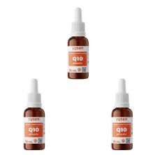 Kit 3X Coenzima Q10 Ydrosolv - 30ml Sabor Natural - Yosen