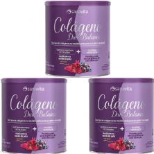 Kit 3X Col�geno Duo Balance - 330g Hibiscus e Frutas Roxas - Sanavita