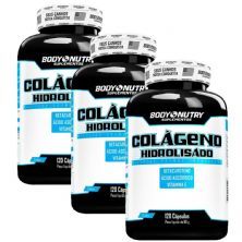 Kit 3X Col�geno Hidrolisado - 120 C�psulas - Body Nutry -