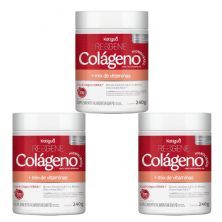 Kit 3X Col�geno Hidrolisado - 240g Frutas Vermelhas - Katigu�