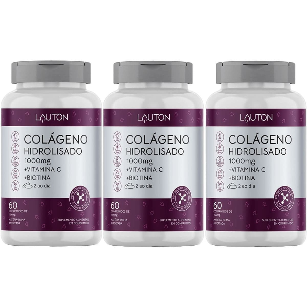 Kit 3X Colageno Hidrolisado - 60 Comprimidos - Lauton Nutrition