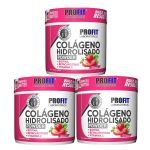 Kit 3X Col�geno Hidrolisado + Biotina - 150g Morango - Profit