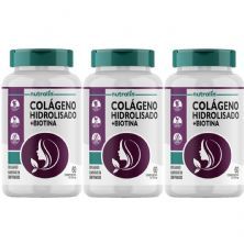 Kit 3X Col�geno Hidrolisado + Biotina - 60 Comprimidos - Nutralin